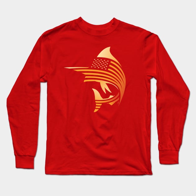 Marlin Glory Long Sleeve T-Shirt by visualcraftsman